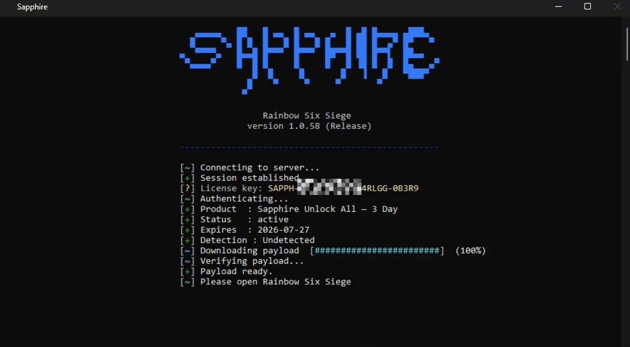 R6 Sapphire Unlock All (Skins + Operators)